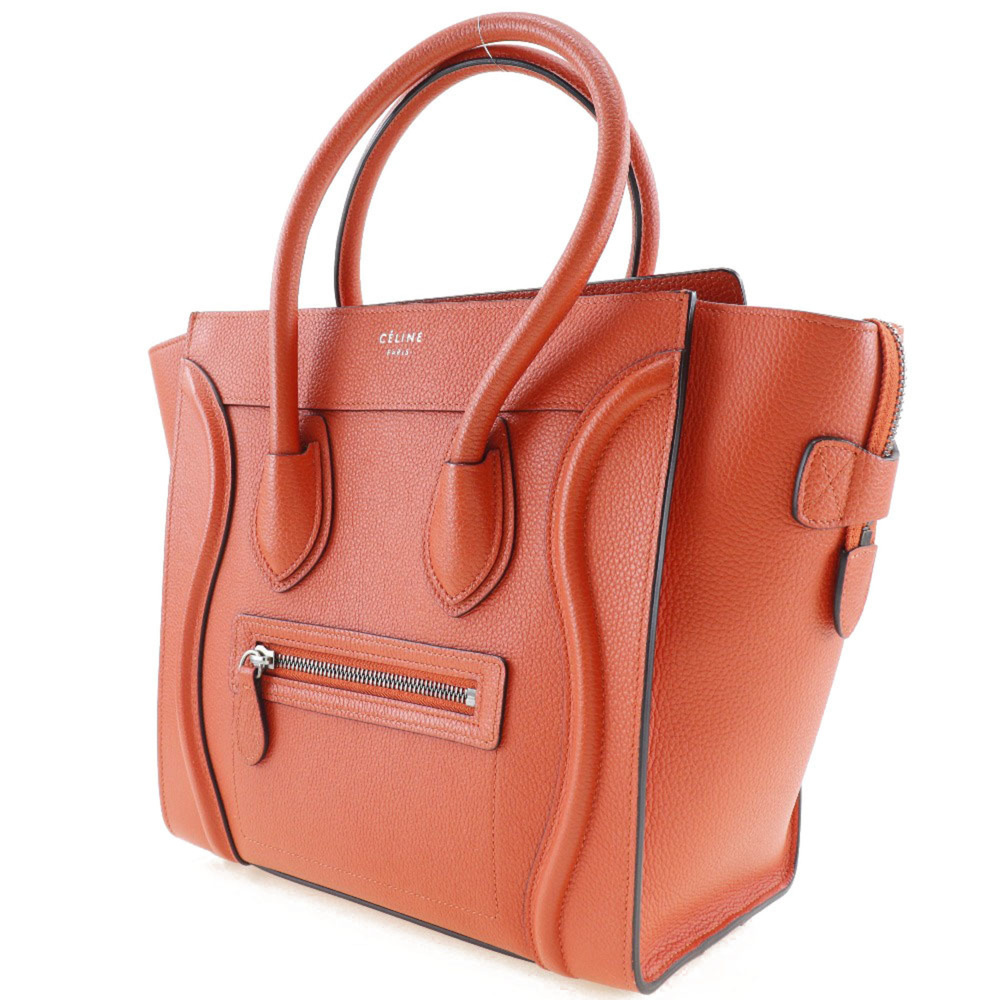 Celine Luggage Micro Shopper 167793DRU.27 Leather Vermilion Ladies Handbag - Picture 2 of 10